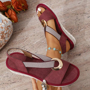 Wedgeline Buckle Wedge Sandals, product view 10