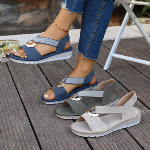 Wedgeline Buckle Wedge Sandals, product view 3
