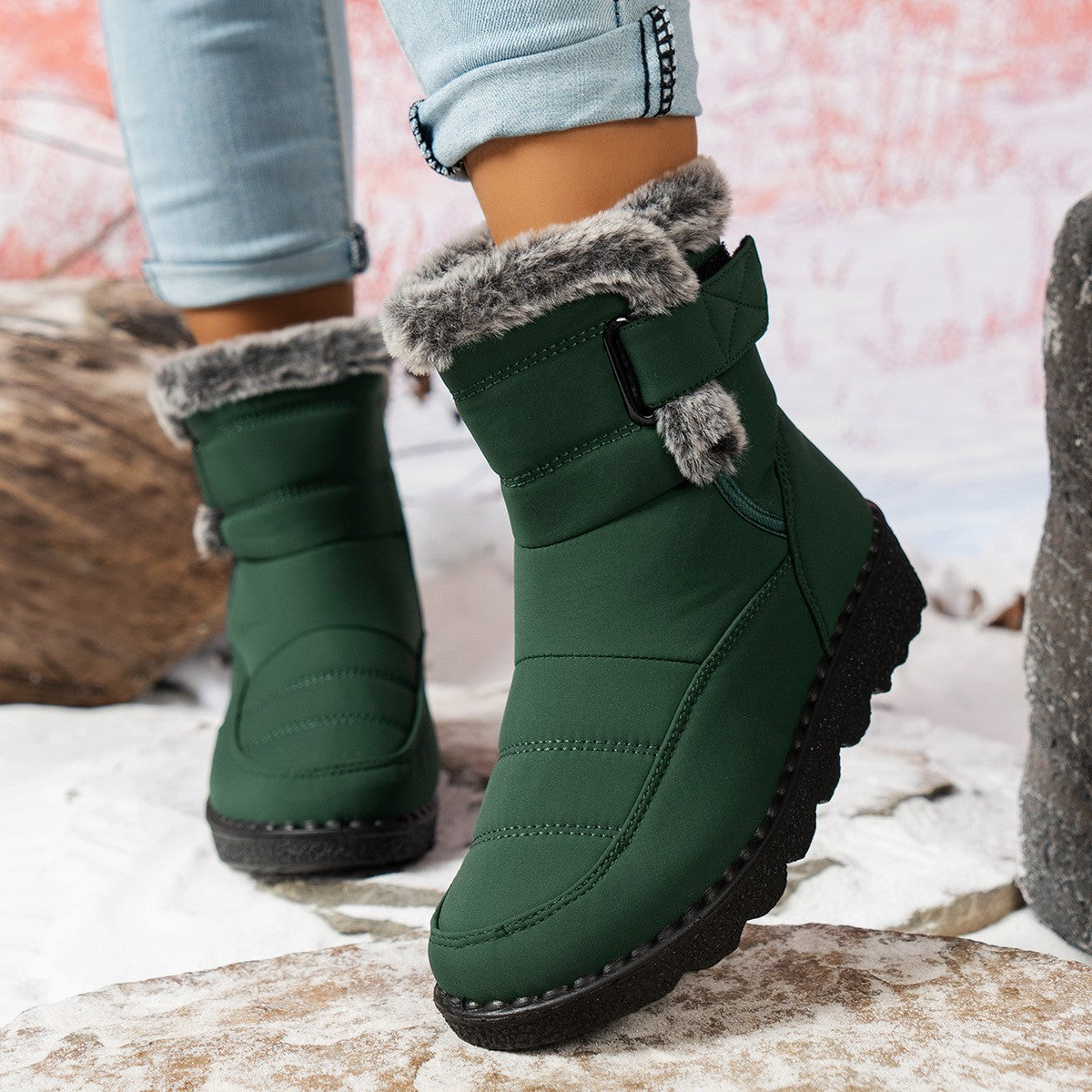 SnowTrek Fleece-Lined Outdoor Winter Boots