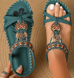 SunMosaic Beaded Flat Sandals, product view 7