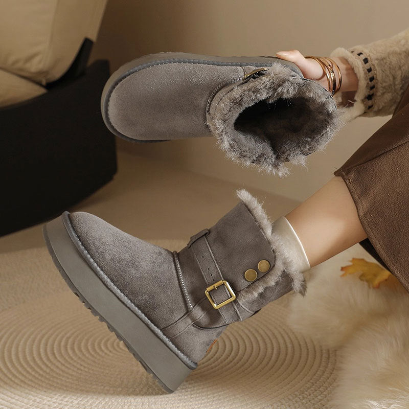CozyRise Women's Plush Platform Boots