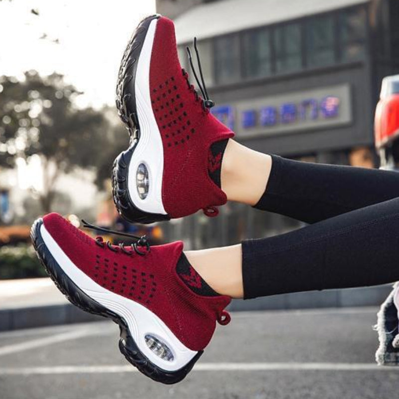 FeatherKnit Wedge Sneakers, product view 4