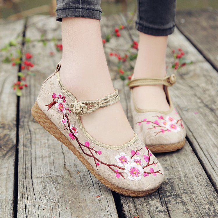 LotusPath Embroidered Cloth Shoes, product view 3