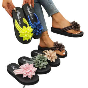 BloomEase Quick-Dry Floral Print Flat Sandals, product view 1
