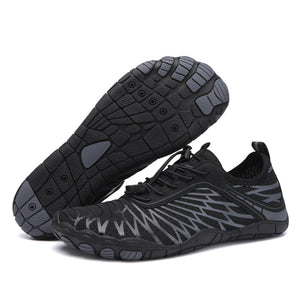 Elorvian MoveEase comfort sneaker, side view with wide toe box