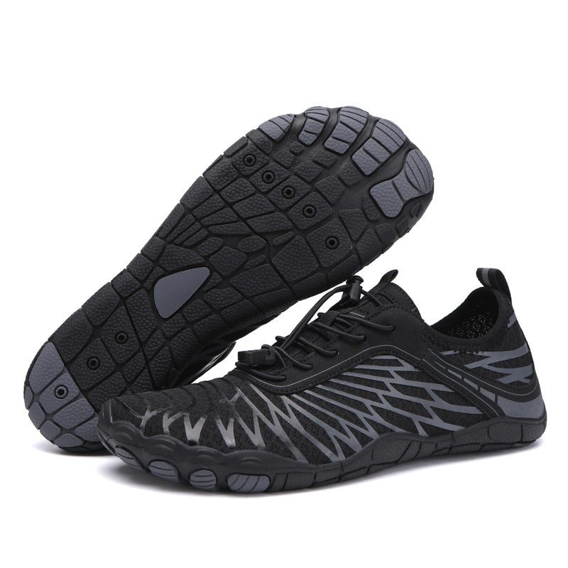 Elorvian MoveEase comfort sneaker, side view with wide toe box